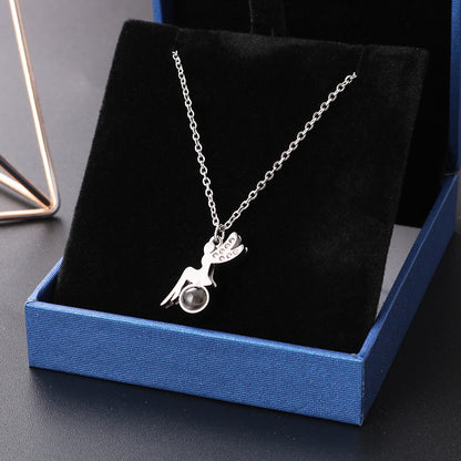 Projection 100 Languages I Love Your Korean Necklace