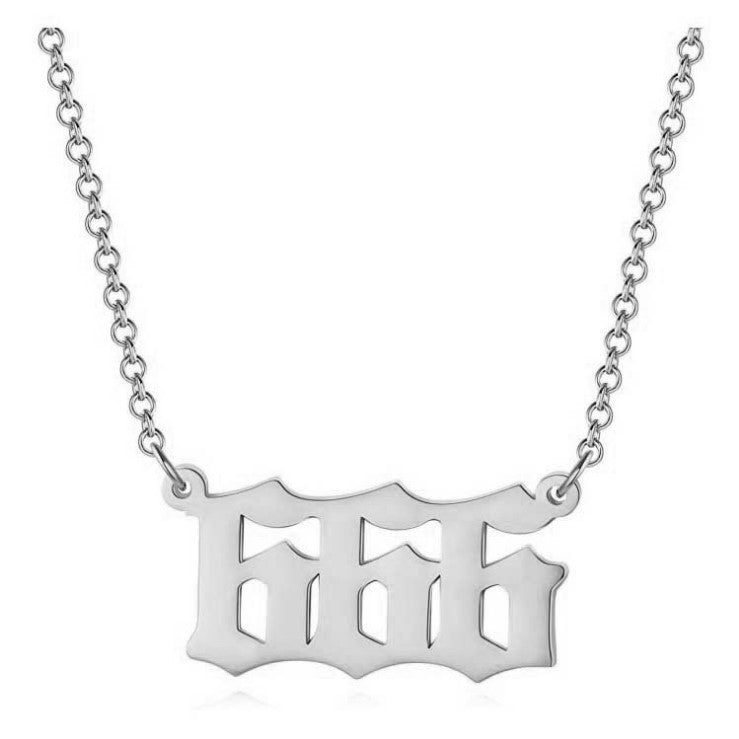 Angel Number Necklace 0-9 Pendant Short Necklace Women