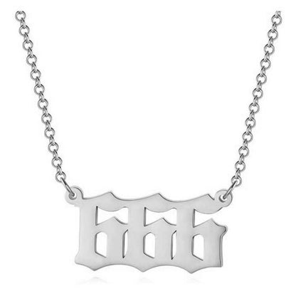 Angel Number Necklace 0-9 Pendant Short Necklace Women