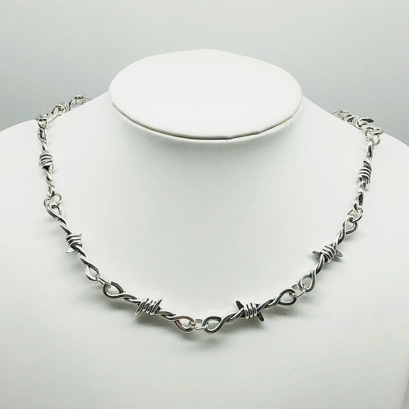 Hip Hop Gothic Punk Style Necklace With Barbed Wire