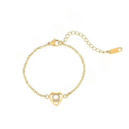 Titanium Steel Heart-shaped Projection Customized Picture Bracelet
