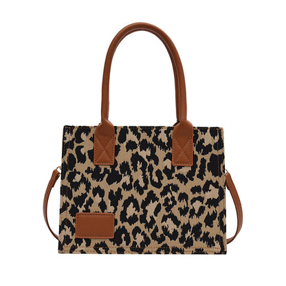 Leopard Print Trendy Small Square Bag Shoulder