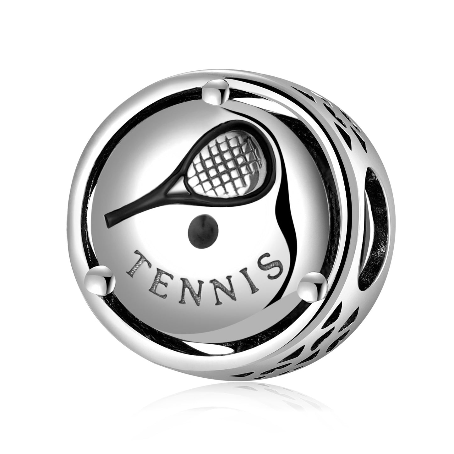 Football Basketball Sports Beads Hollow Loose Beads S925 Sterling Silver Beads Diy Bracelet Accessories