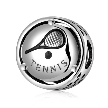 Football Basketball Sports Beads Hollow Loose Beads S925 Sterling Silver Beads Diy Bracelet Accessories