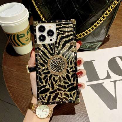Fashion Autumn And Winter Leopard Feather Square Mobile Phone