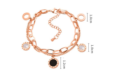 Double thick chain bracelet women exaggerated personality