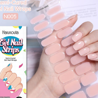 Semi-cured Gel Ice Transparent Nude Color Nail Stickers