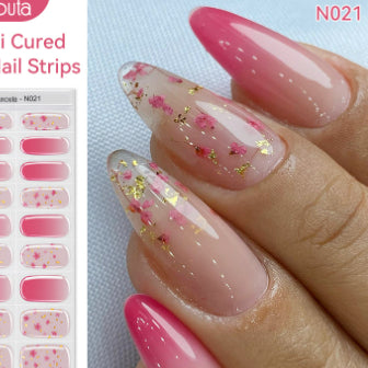 Semi-cured Gel Ice Transparent Nude Color Nail Stickers