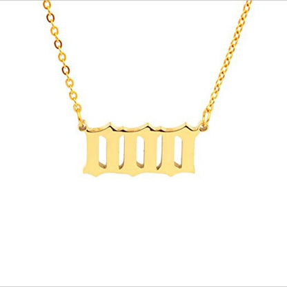 Angel Number Necklace 0-9 Pendant Short Necklace Women
