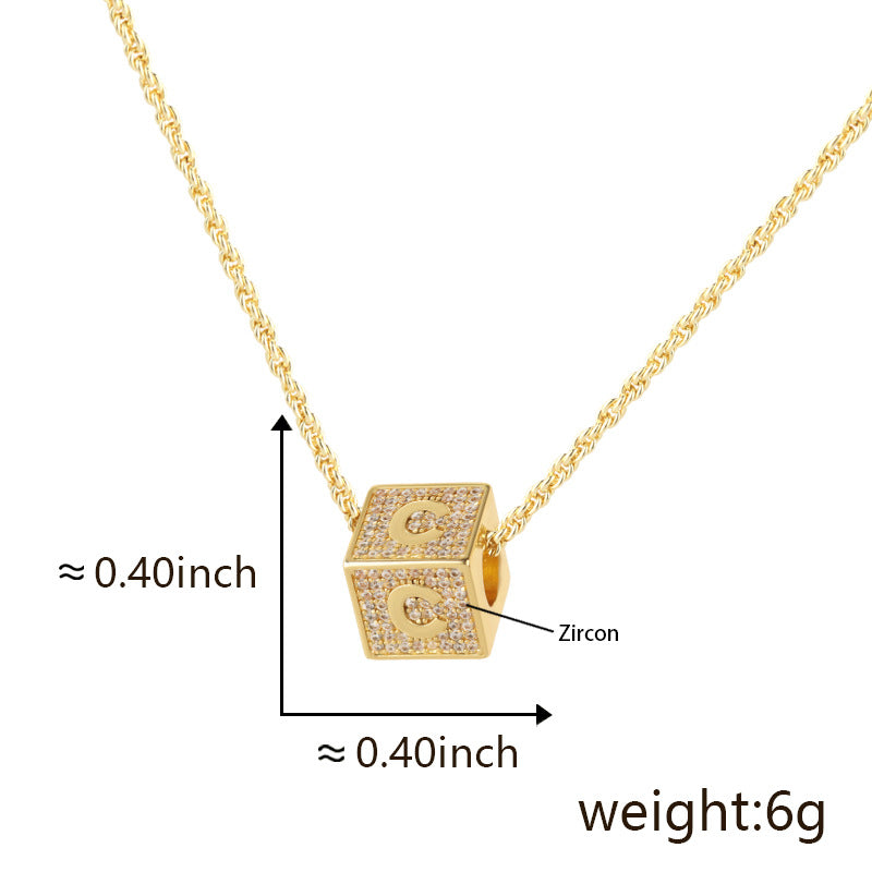 Custom Initial Letter Necklace - Personalized A-Z Name Pendant Gold Jewelry