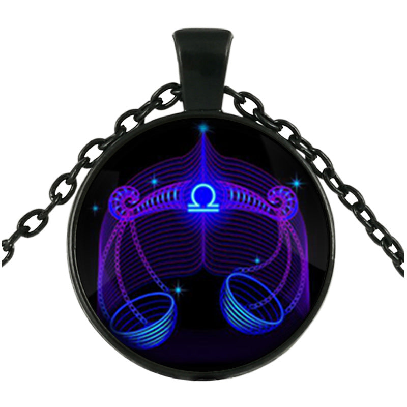 Twelve Constellation Time Gem Necklace