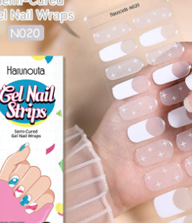 Semi-cured Gel Ice Transparent Nude Color Nail Stickers