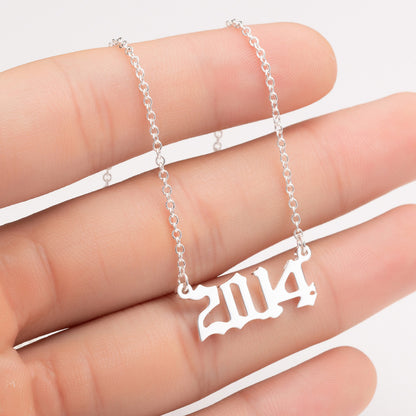 Special Date Year Number Necklace