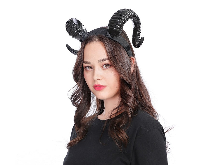 New horn antlers headband wide headband Christmas Halloween resurrection exaggerated headwear