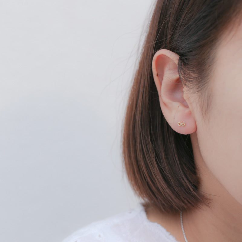 Sterling silver number symbol earrings