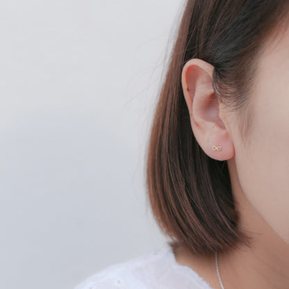 Sterling silver number symbol earrings