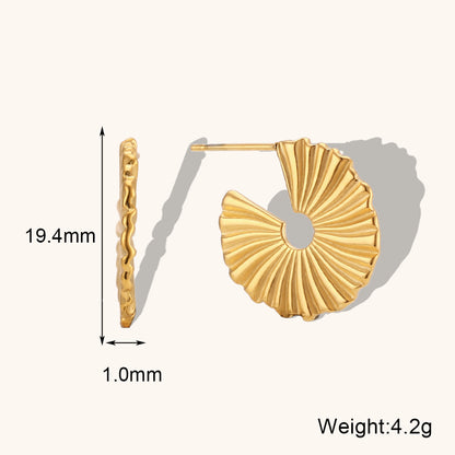 Exaggerated SUNFLOWER Metal Stud Earrings