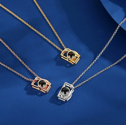 Camera Necklace Color Photo Projection Customization