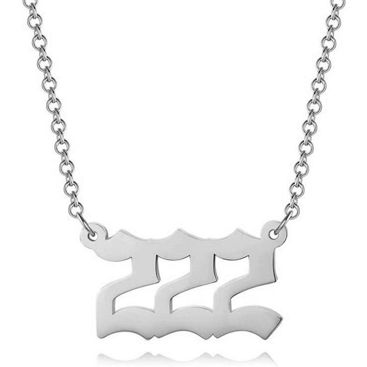 Angel Number Necklace 0-9 Pendant Short Necklace Women