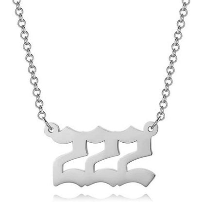 Angel Number Necklace 0-9 Pendant Short Necklace Women