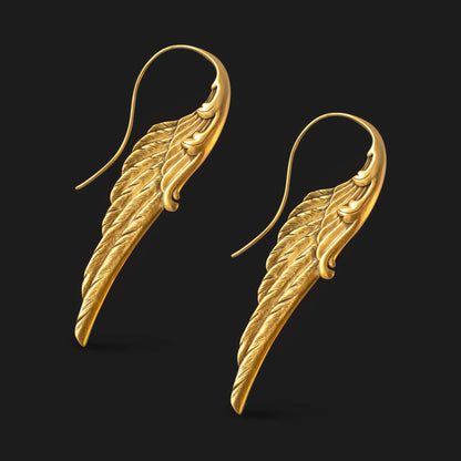 Exaggerated Angel Wings Pendant Earrings