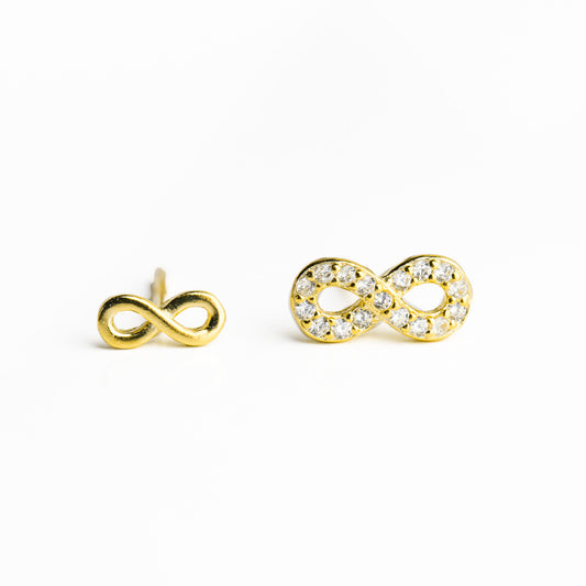 Sterling silver number symbol earrings