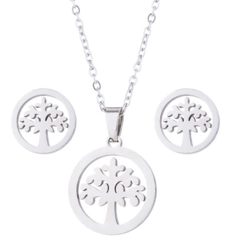 Personalized Stainless Steel Clover Necklace