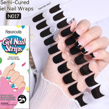 Semi-cured Gel Ice Transparent Nude Color Nail Stickers
