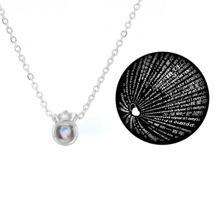 100 languages I love you projection necklace