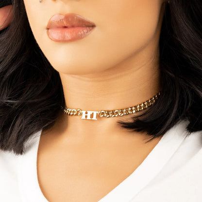 Couple's Initial Name Necklace