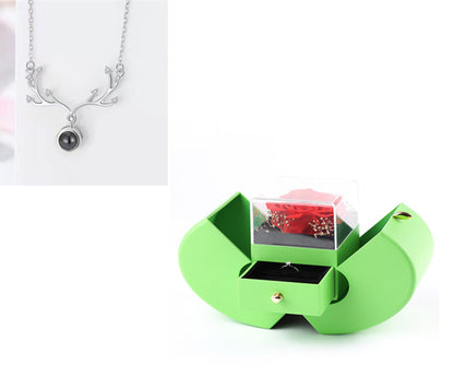 100 Languages I Love You Projection Pendant Necklace For Women Jewelry Love Memory Wedding Necklace Valentine's Day