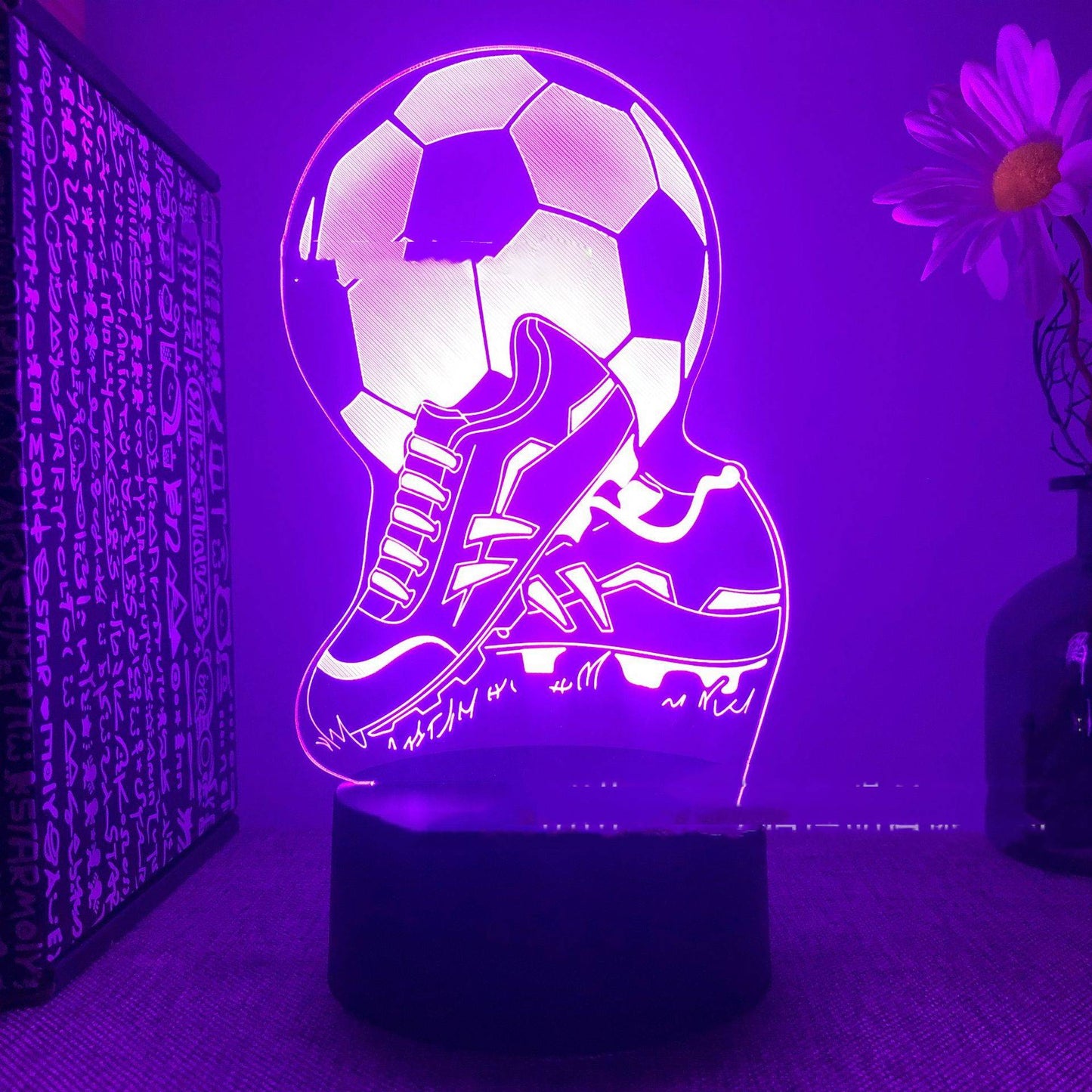 Football Club Series Black Remote Touch Creative LED