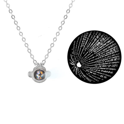 100 languages I love you projection necklace