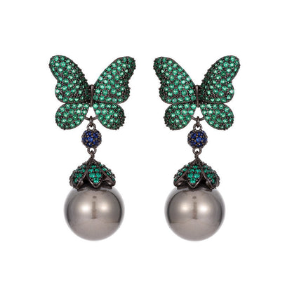 French Vintage Court Style Heavy Industry Exaggerated Earrings Elegant Graceful