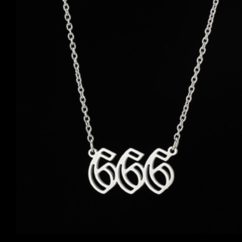 Fashion Vintage Double Cutout Number Necklace