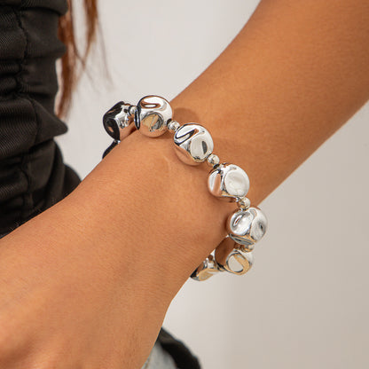 Retro Exaggerated Irregular CCB Beaded Necklace Personality