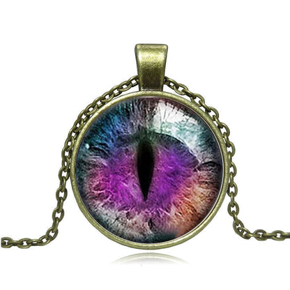 Cat's Eye Longans Time Stone Pendant Necklace For Women All-match Sweater Chain