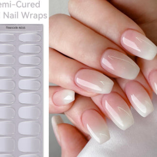 Semi-cured Gel Ice Transparent Nude Color Nail Stickers