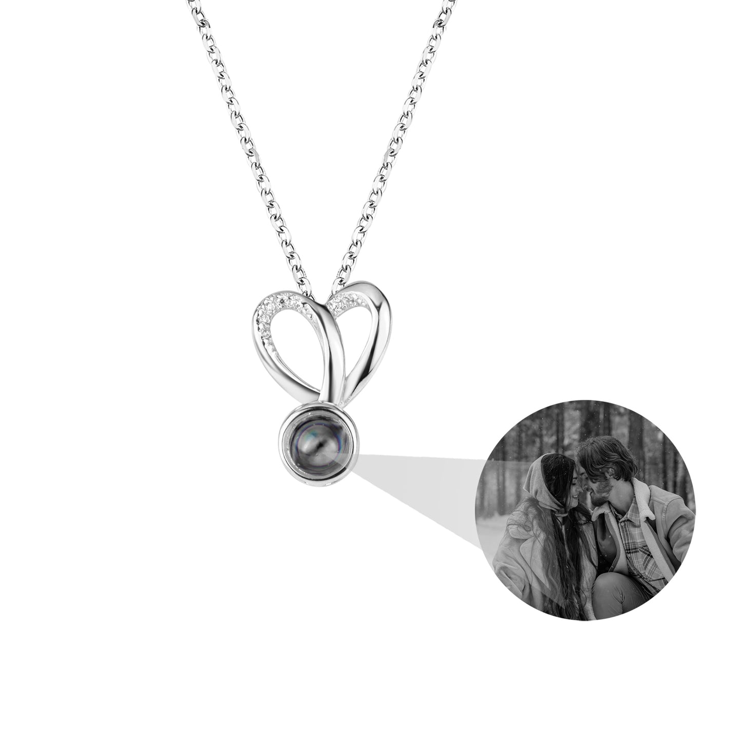 I Love Your Heart Shaped Projection Necklace