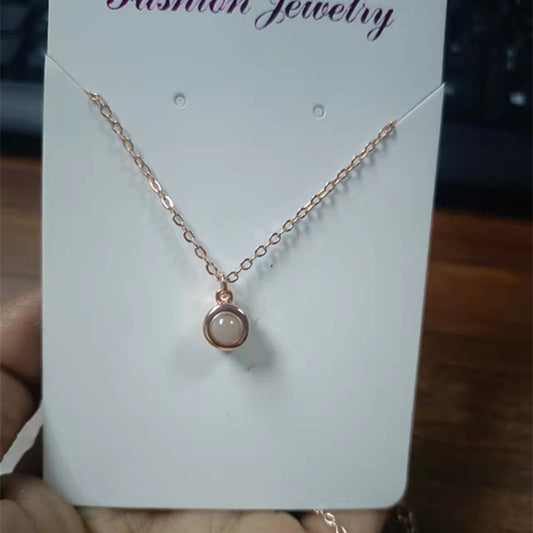 Languages I Love You Necklace Nano Projection Necklace