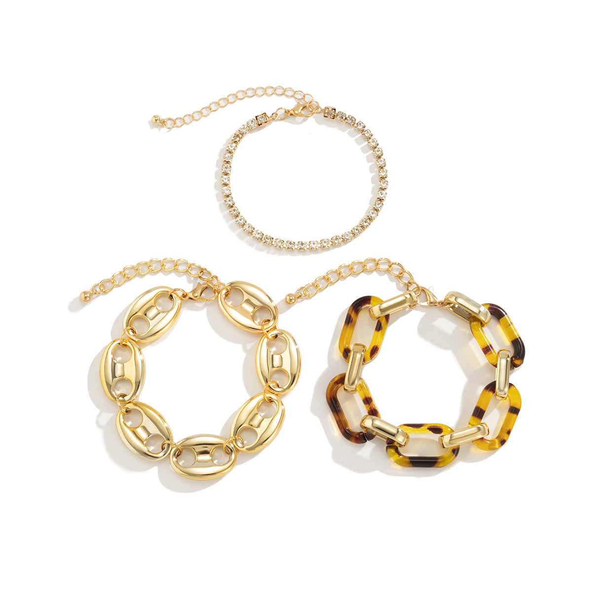 Bracelet Vintage Pig Nose Buckle Leopard Print Bracelet