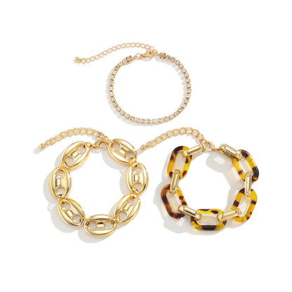 Bracelet Vintage Pig Nose Buckle Leopard Print Bracelet