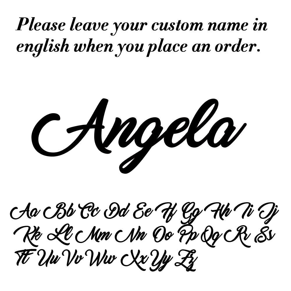 Name Necklace Personalized Gold Stainless Steel English Letter Pendant