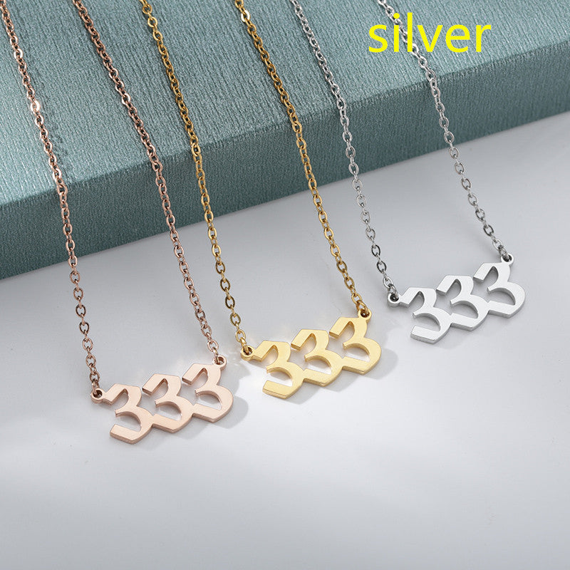 Ancient English Number Necklace Angel 111to999