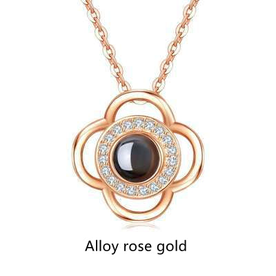 Love Memory Projection Couple Necklace Languages I Love You