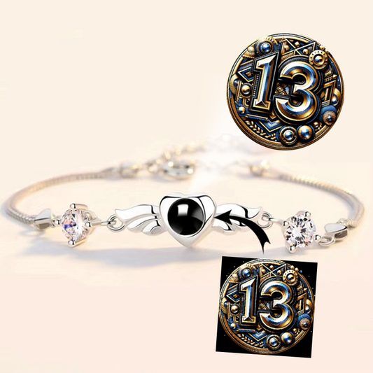 TestingWings of Angel Photo Projection Bracelet Nano Engraving Custom Jewelry