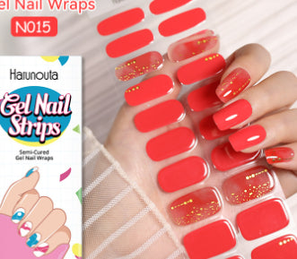 Semi-cured Gel Ice Transparent Nude Color Nail Stickers