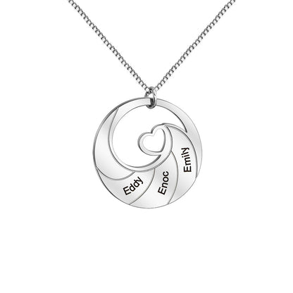 Circle Spiral Necklace Love Token