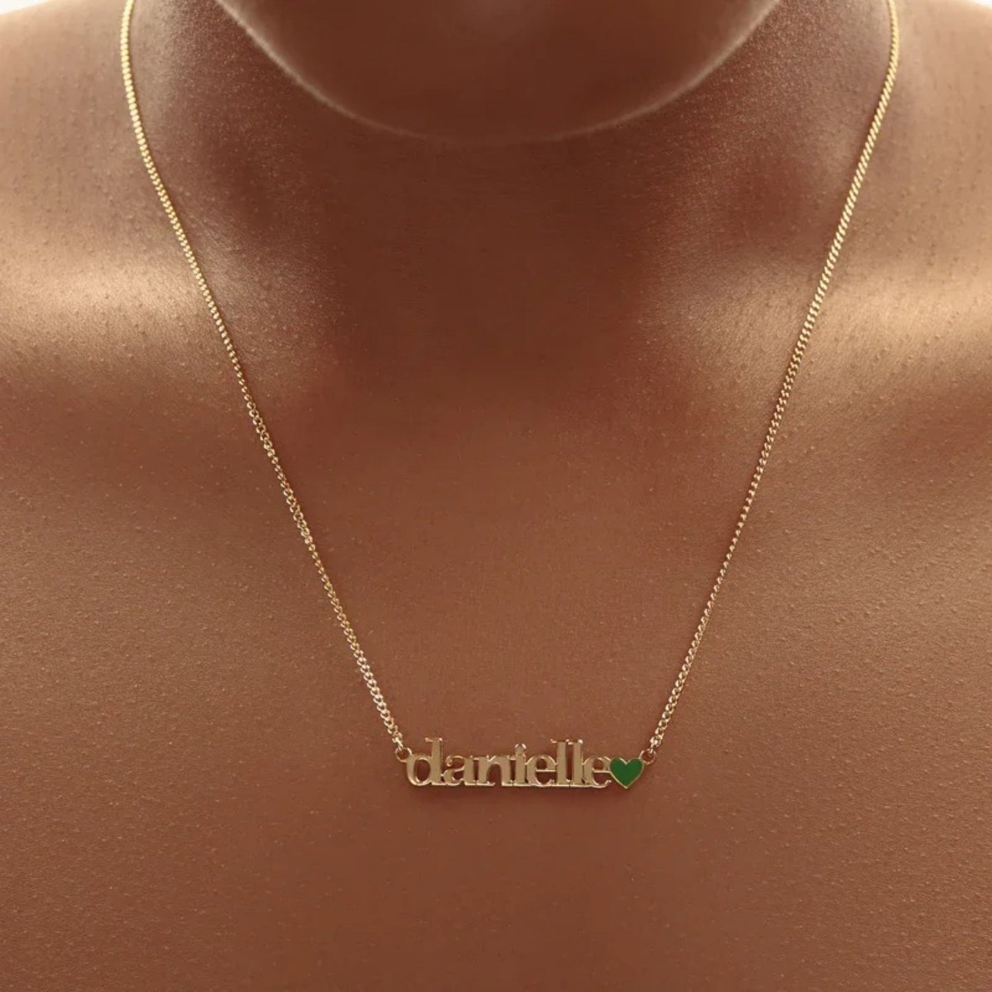 Name Pendant Heart-shaped Necklace For Ladies