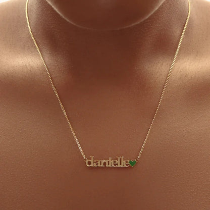 Name Pendant Heart-shaped Necklace For Ladies